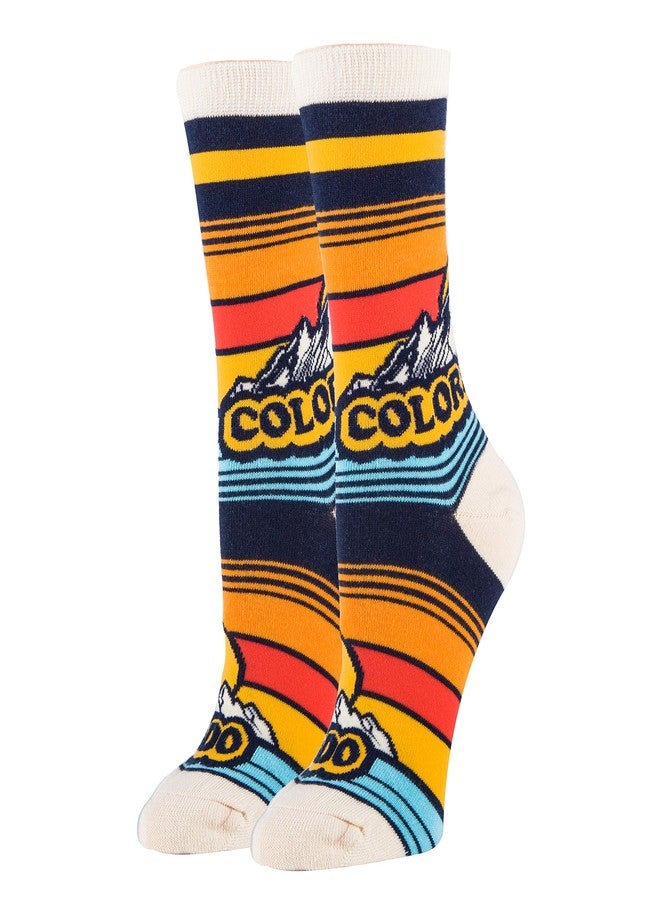 ooohyeah Women's Crew Funny Novelty Socks, Colorado Gifts and Souvenirs, Shoe Size 5-10 - Image 1